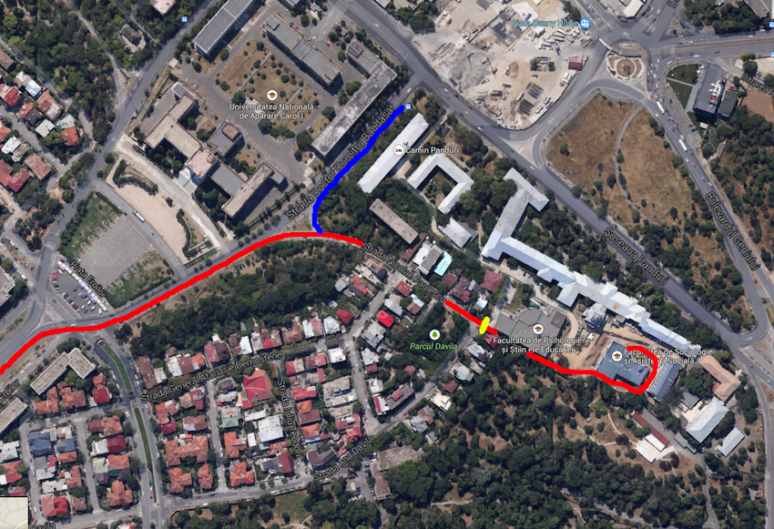 Historic map showing routes to the 2014 RODA conference venue